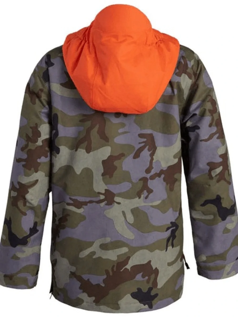 NWOT DC Green Camo Pullover with Orange Hood and Logo